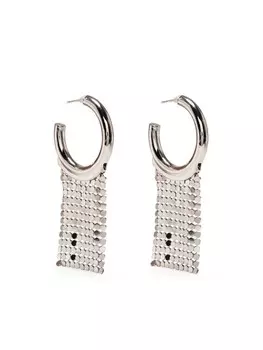 Серьг-кольца с кольчугой Rabanne, серебряный