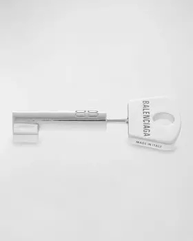 Серьга Amour Key, одинарная Balenciaga, цвет 0668 Silver