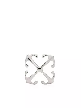 Серьга Arrow Mono Off-White, серебряный