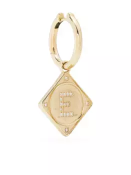 Серьга Bruno из желтого золота с бриллиантами Lauren Rubinski, золотой