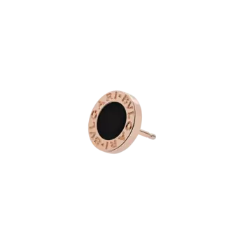 Серьга Bulgari из розового золота и оникса