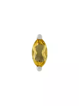 Серьга Dots Solitaire из белого золота с бериллием и жемчугом Delfina Delettrez, желтый