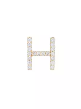 Серьга-гвоздик Alinka ID из желтого золота с бриллиантами, металлик