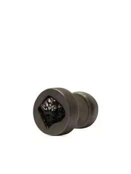 Серьга-гвоздик с черным бриллиантом Parts of Four, серебряный