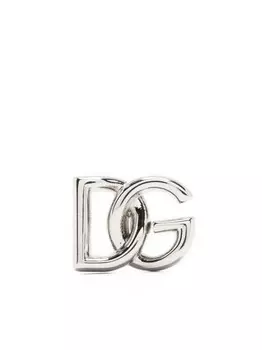 Серьга-гвоздик с логотипом DG Dolce & Gabbana, серебряный