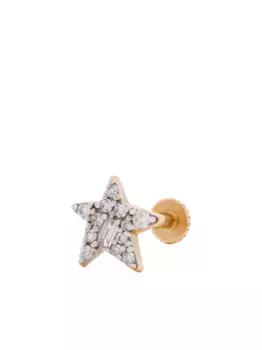 Серьга-гвоздик Stella из желтого золота с бриллиантами Foen, золотой