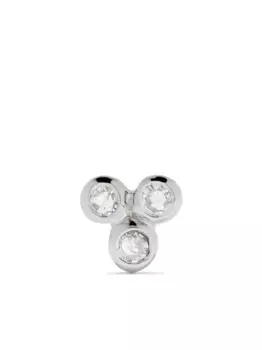 Серьга-гвоздик Triad из белого золота с бриллиантами Maria Black, серебяный