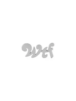 Серьга-гвоздик WTF True Rocks, серебряный