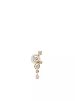 Серьга Hepburn из желтого золота с бриллиантами Maria Black, золотой