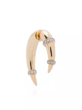 Серьга Horn из желтого золота с бриллиантами Rainbow K, золотой