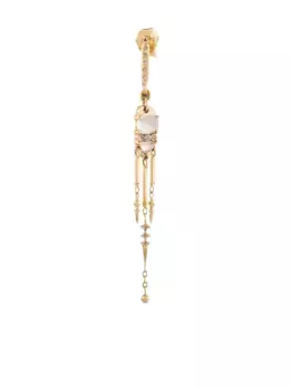 Серьга из желтого золота с бриллиантами и лунным камнем Celine Daoust, золотой