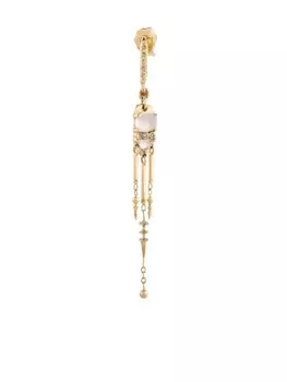 Серьга из желтого золота с бриллиантами и лунным камнем Celine Daoust, золотой