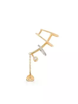 Серьга-кафф Ines из 14-каратного желтого золота Maria Black, золотой