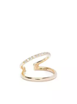 Серьга-кафф из желтого золота с бриллиантом We by WHITEbIRD, золотой