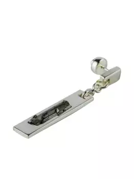 Серьга-капелька в форме пластины Parts of Four, серебяный