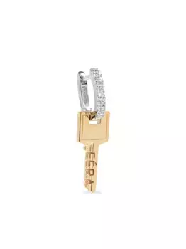 Серьга Key Small с бриллиантами из 18-каратного белого и желтого золота ERA, золотой