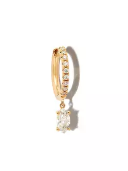 Серьга-кольцо из желтого золота с бриллиантами Anita Ko, золотой