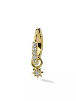 Серьга-кольцо Modernist из желтого золота с бриллиантами Lark & Berry, желтый