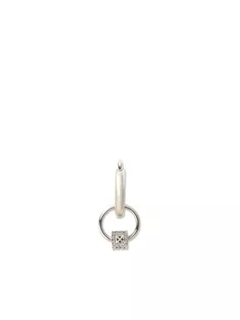 Серьга-кольцо Off-White mini Dice, серебряный