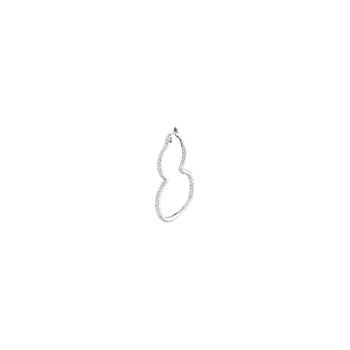 Серьга-кольцо Qeelin Wulu из белого золота с бриллиантами