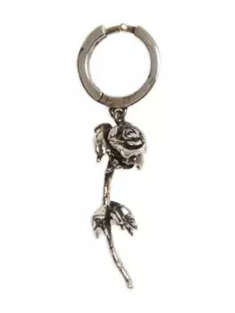Серьга-кольцо с подвеской Alexander McQueen, серебяный