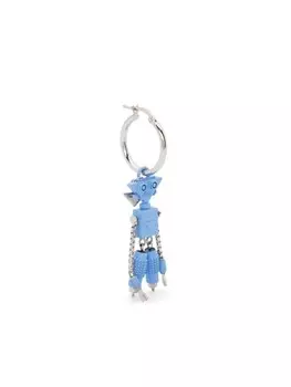 Серьга-кольцо с подвеской Prada, синий