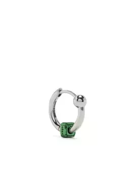 Серьга-кольцо Square из белого золота ERA, серебяный