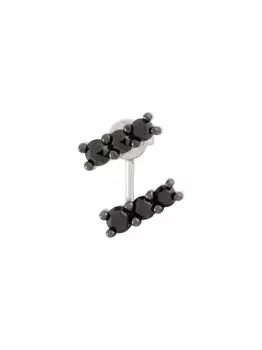 Серьга 'LARA' с бриллиантами ALINKA, металлик