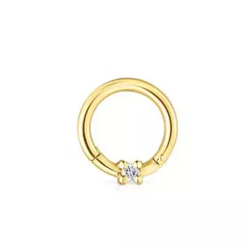 Серьга одиночная Tous Basics, золото/бриллиант