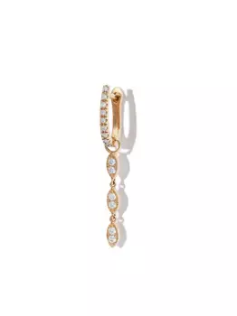 Серьга-подвеска Cleo из желтого золота с бриллиантами Kimai, золотой