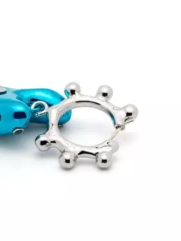 Серьга-подвеска Pierced Heart Vann Jewelry, серебряный