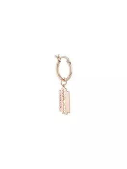 Серьга с гравированным логотипом True Rocks, золотой