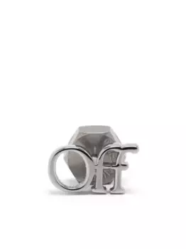 Серьга с логотипом OFF-WHITE, серебяный
