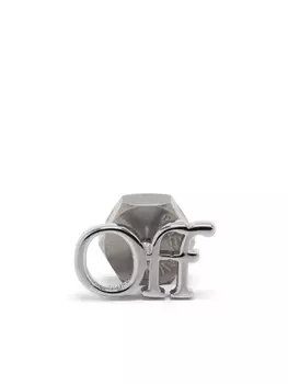 Серьга с логотипом Off-White, серебряный