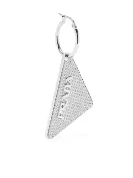 Серьга с логотипом Prada, серебяный