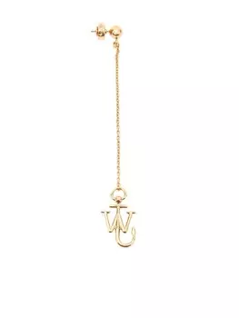Серьга с подвеской-логотипом JW Anderson, золотой