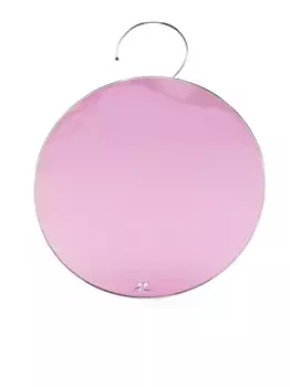Серьга с тисненым логотипом Courrges, розовый