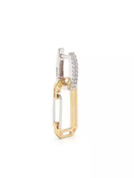 Серьга Small Chiara из белого и желтого золота с бриллиантом ERA, золотой
