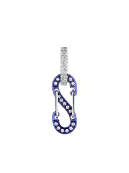 Серьга Small Romy из белого золота с бриллиантами ERA, серебяный