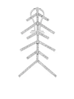 Серьга Wishbone из белого золота Kamushki, серебяный