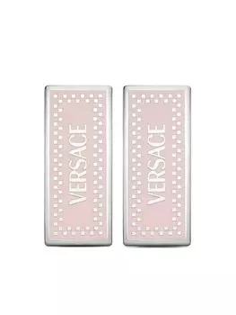 Серьги '90s Vintage Logo Versace, серебряный