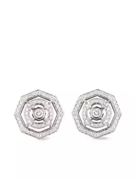 Серьги Aerides из белого золота с бриллиантами Lark & Berry, серебяный