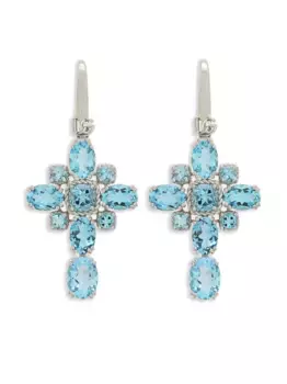 Серьги Anna из белого золота с топазами DOLCE & GABBANA, белый