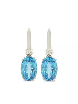 Серьги Anna из белого золота с топазами Dolce & Gabbana, серебряный