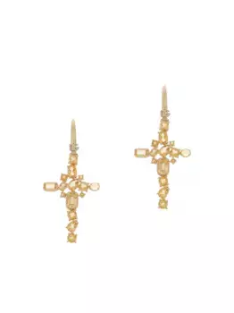 Серьги Anna из желтого золота с цитринами DOLCE & GABBANA, золотой