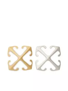 Серьги Arrow Off-White, серебряный