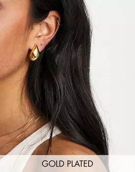 Серьги ASOS DESIGN из 14-каратного золота с литыми заклепками