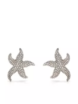 Серьги Astra с кристаллами Amina Muaddi, серебряный