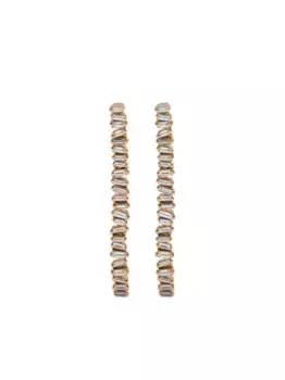 Серьги Baby Tennis из розового золота с бриллиантами Suzanne Kalan, золотой