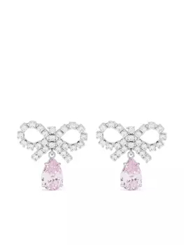 Серьги-бантики Self-Portrait, серебряный